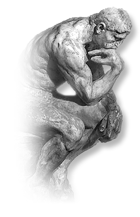 "El pensador" de Auguste Rodin. "Piensa que piensa y pensando la aurora me encontrará..."